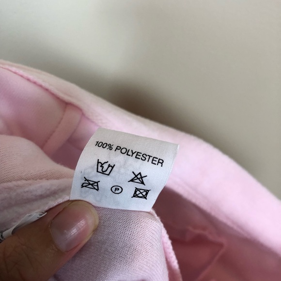 MCM Fleece Gold Trim Pastel Pink Sweatsuit Pants - Picture 7 of 8